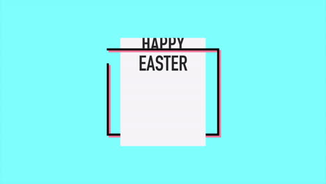 felices pascuas en marco sobre degradado azul de moda