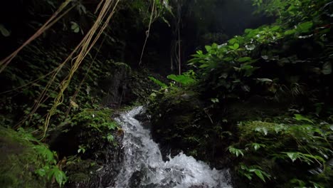 Tracking-Shot-of-a-Small-Waterfall