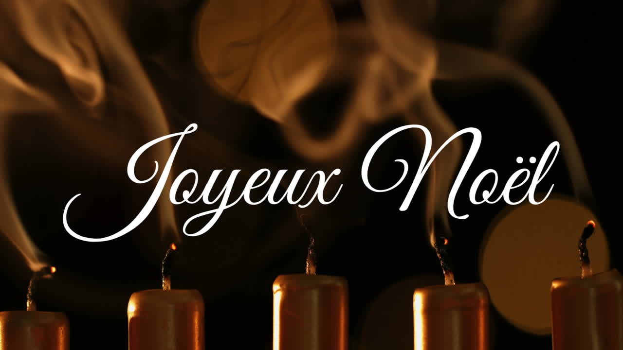 joyeux noã ⁇ l, написанный на свечах