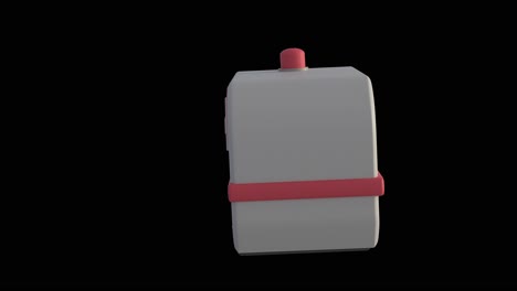 3d rendering of ambulance on black background