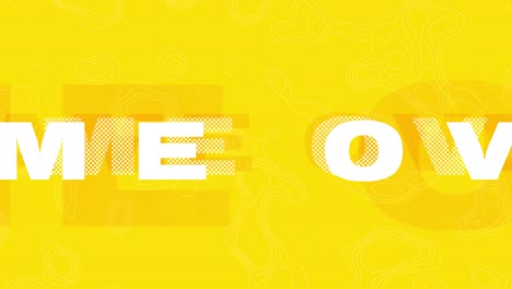 juego sobre texto contra un fondo que cambia de color