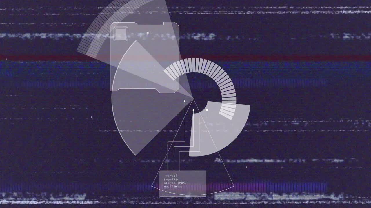 검은 바탕에 스 ⁇  스캔을 통해 간섭의 애니메이션