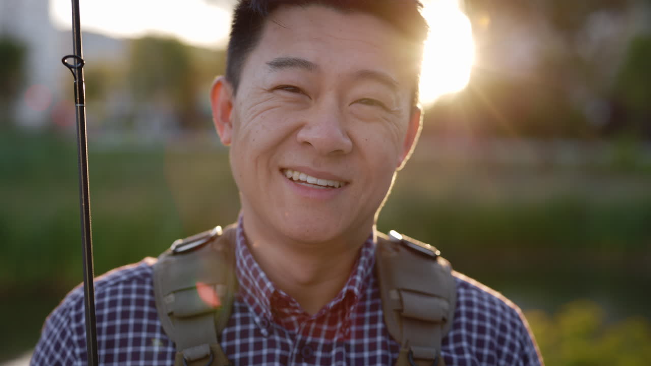Man Fishing in the Sunlight