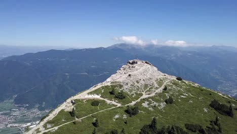 aerial panoramic view of cima vezzena, also called pizzo di levico in trento, italy