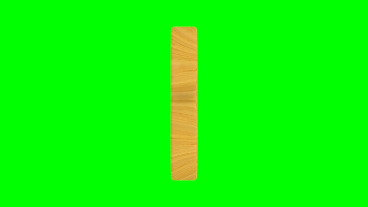 countdown on green background. Isolated 3D render