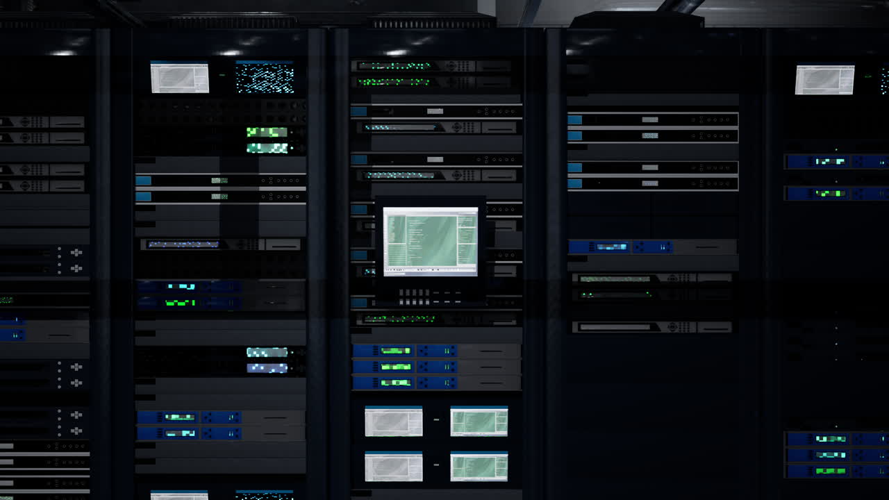 Server room computer overseeing gear delivering processing capacity for AI