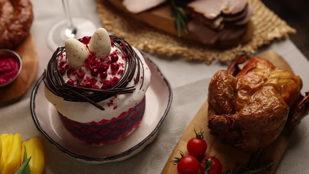 fiesta de pascua con golosinas tradicionales