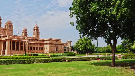 Heritage-King-Palace-Vintage-Architecture-Aus-Flat-Angle-Video-Wurde-Am-06.-September-2022-Im-Umaid-Bhawan-Palace-Jodhpur-Rajasthan-Indien-Aufgenommen