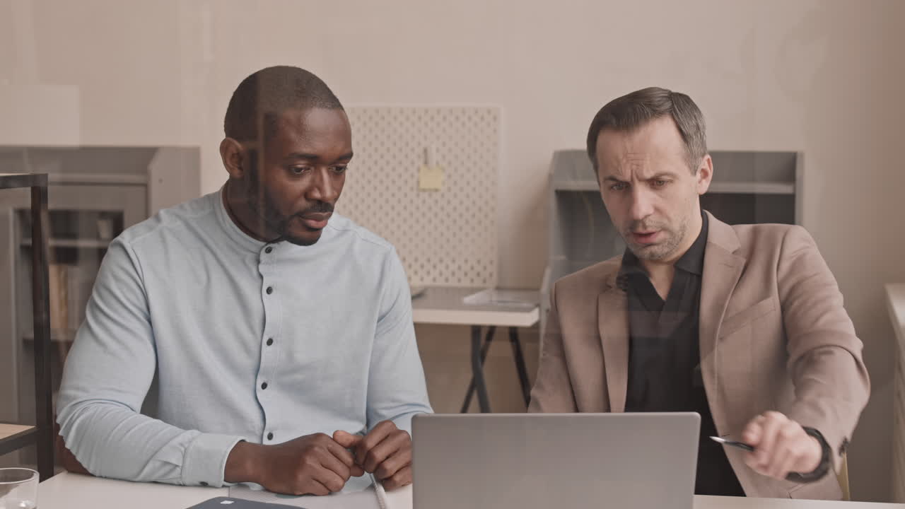 Colleagues Working on Computer