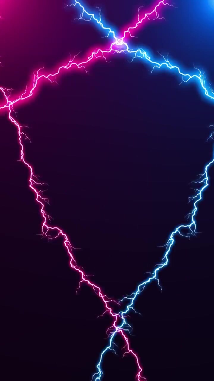 Sfondo neon con fulmini elettrici magenta e ciano, spazio per il testo, bagliore ad alta energia per gli e-sport