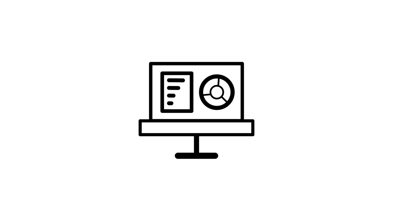 Planning board of goal planning icon animation isolated on white background