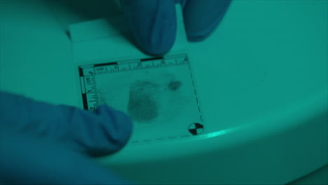 fingerprint analysis in a forensics lab