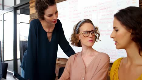 group of executives having a discussion in the conference room