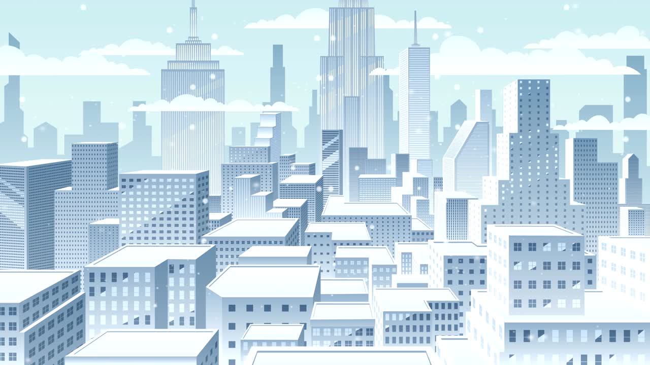 Paesaggio urbano invernale