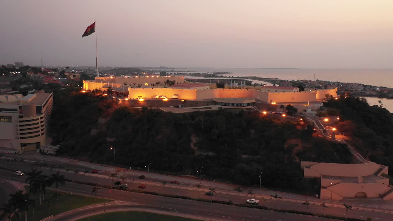 Sao Miguel fortress, luanda in the twilight