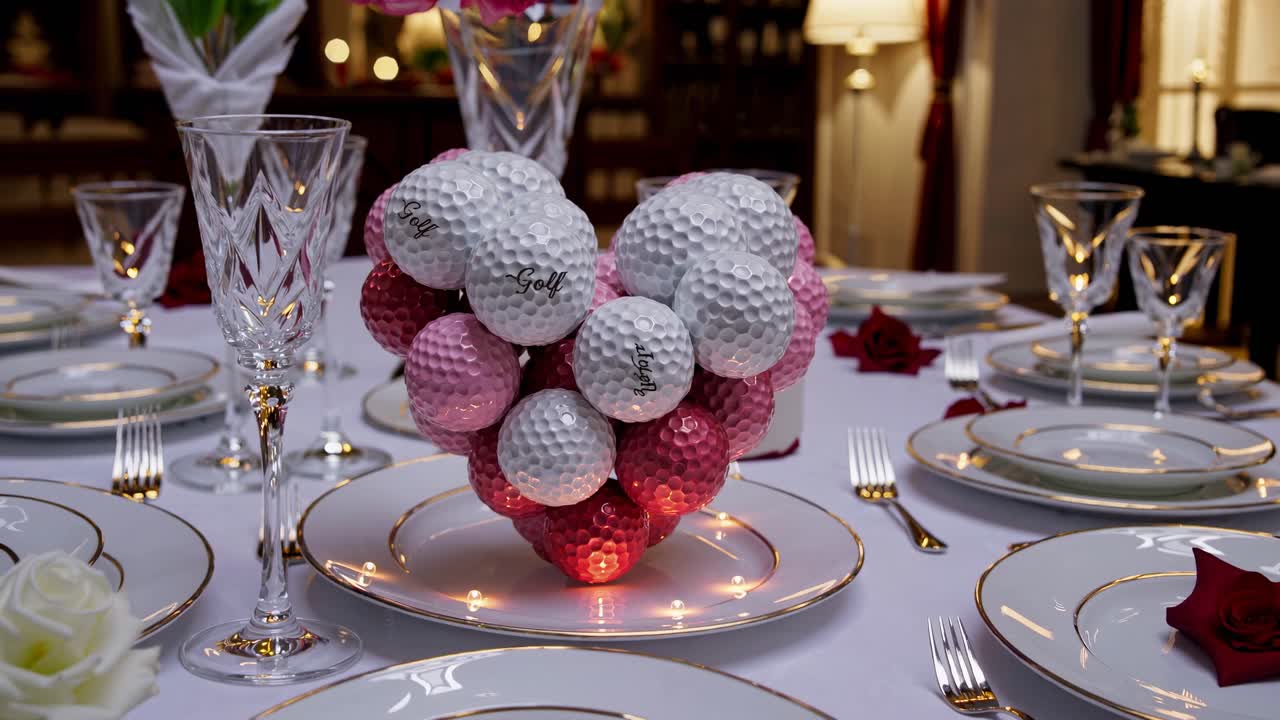 pieza central en forma de corazón de una pelota de golf