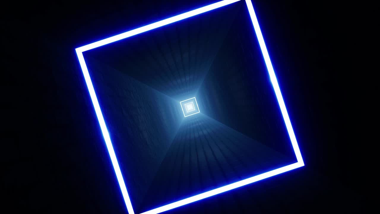 túnel de corredor de luz azul rotativo