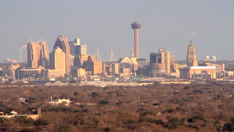 this is a wide shot of the san antonio skyline