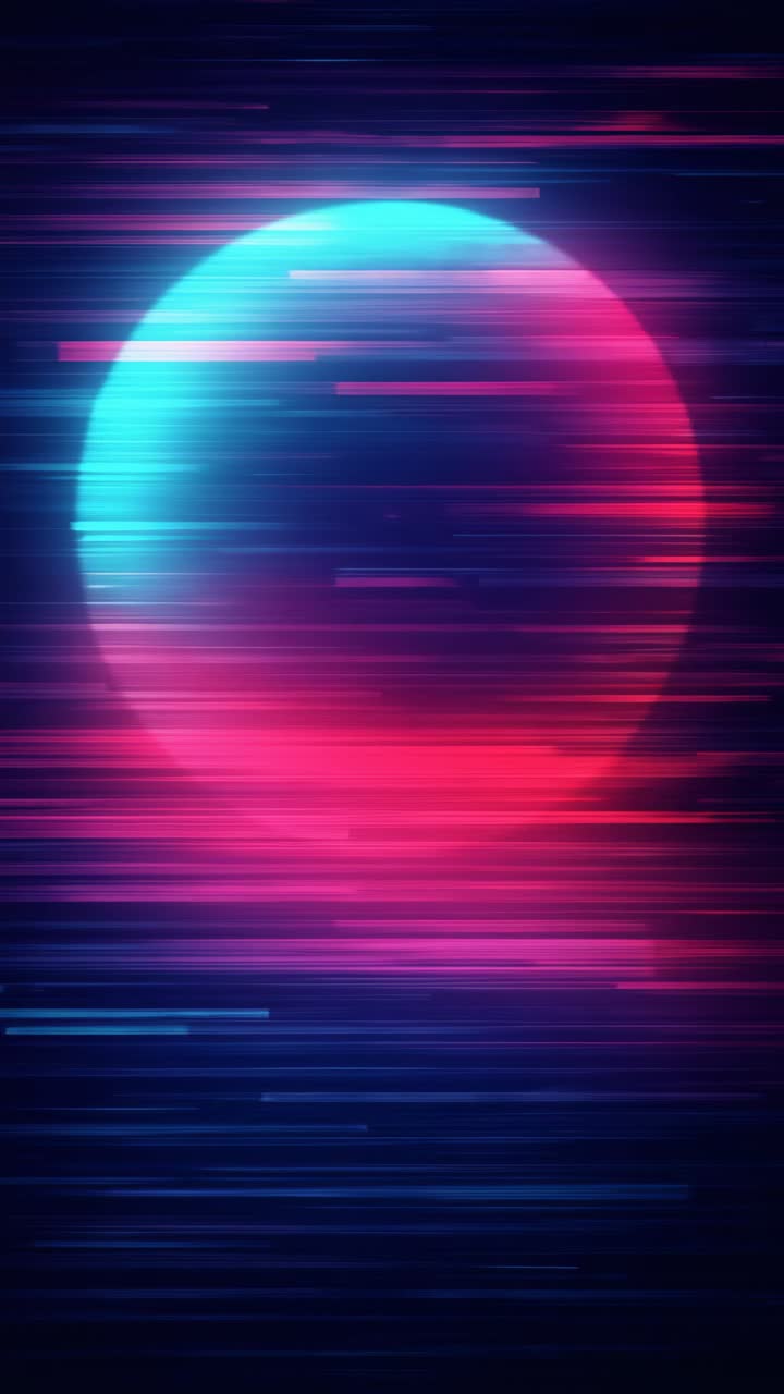 Futuristic video concept with a digital planet in a glitch effect