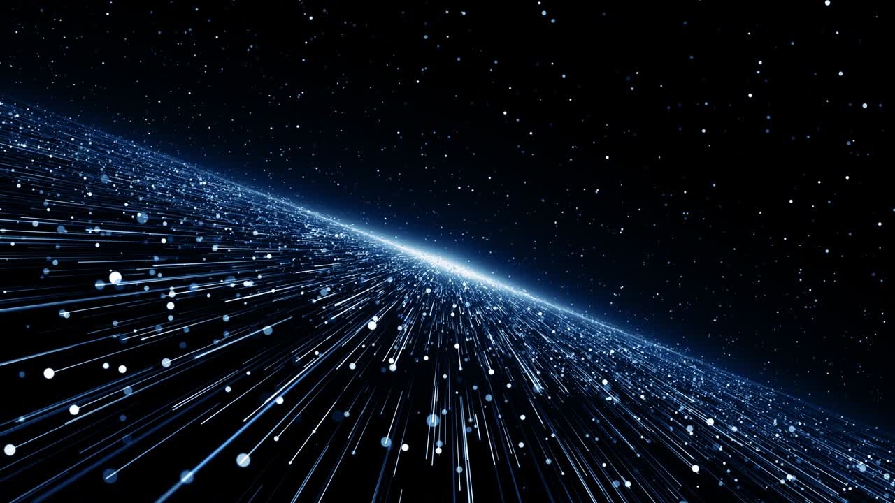 Particles Blue dust abstract light bokeh motion titles cinematic background loop