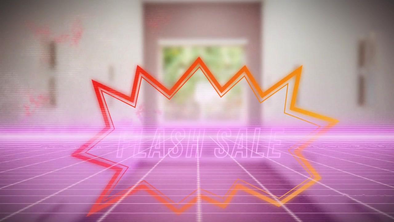 Animation of yellow arrow neon sign on brick wall