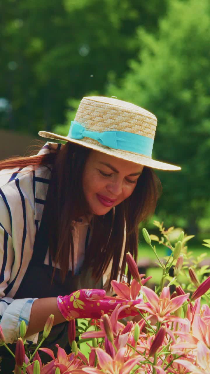 A Dedicated Gardener Nurtures Blossoming Flowers in a Lush Green Setting, Showcasing the Beauty of Nature and the Joys of Gardening Efforts