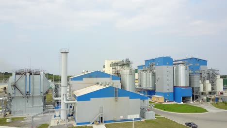 Industry from above. Aerial view of a large industrial estate