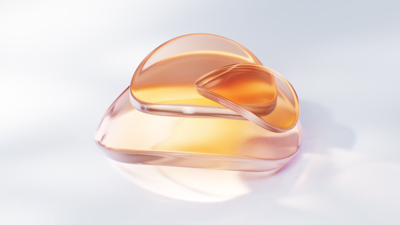 추상적인 반이는 유리 기하학 배경, 3d 렌더링