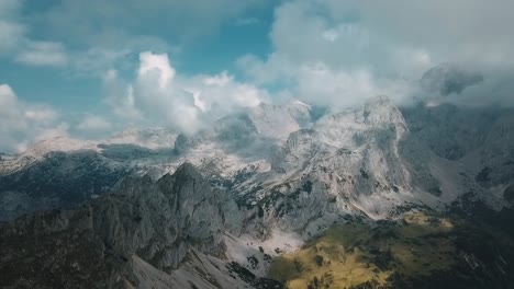 A-breathtaking-drone-shot-of-the-Austrian-Alps-trucks-right