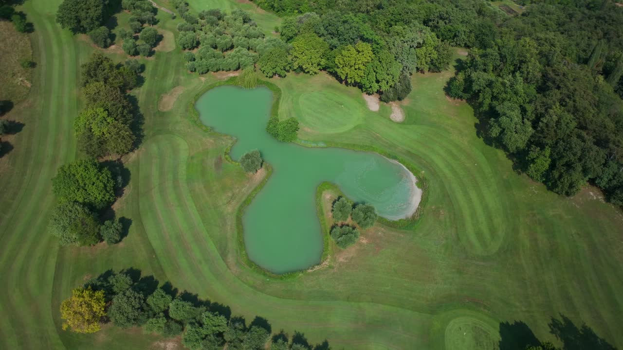 Aerial View Of Lake At Ca' degli Ulivi' Golf Club