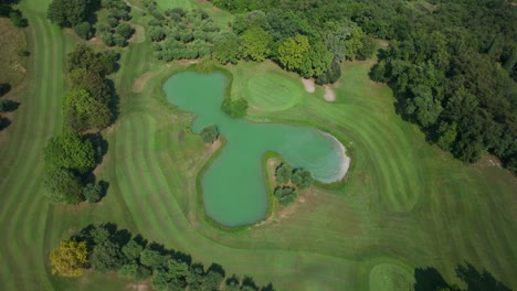 Aerial-View-Of-Lake-At-Ca'-degli-Ulivi'-Golf-Club