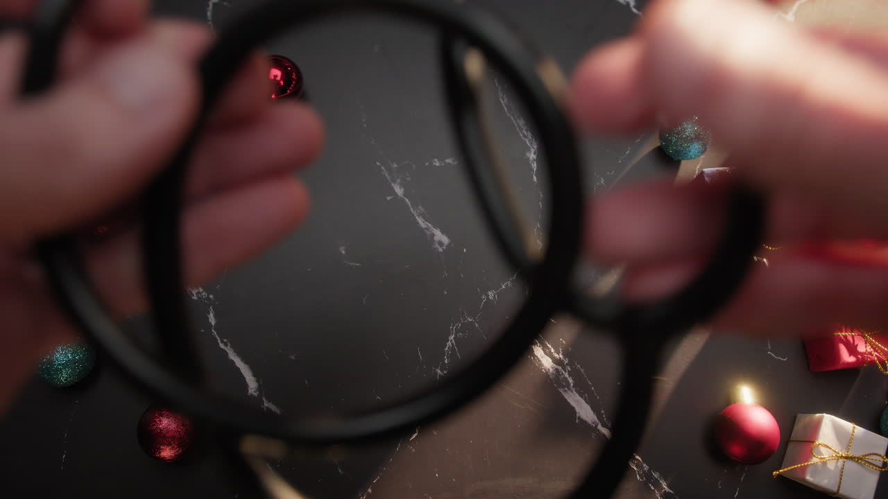 Medical Christmas Background with Colorful Balls and Gifts