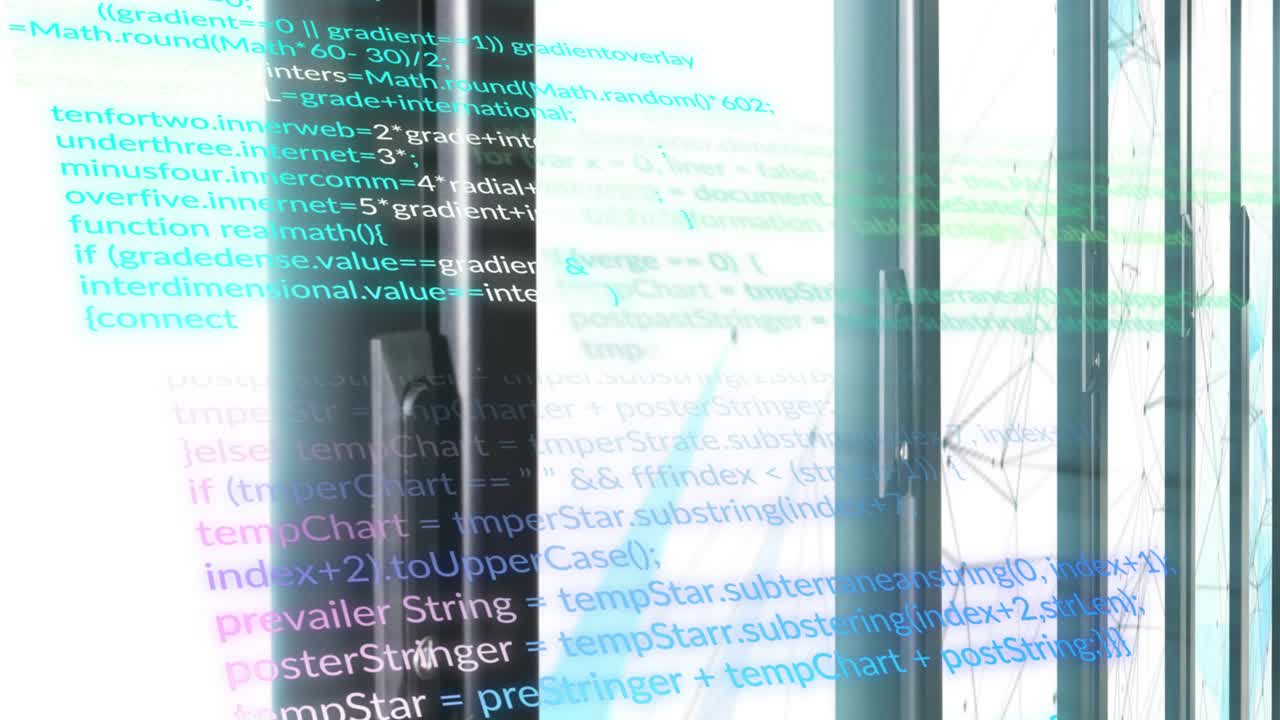 On start code overlay scrolling over window frame and lattice tower, illustrating data flow