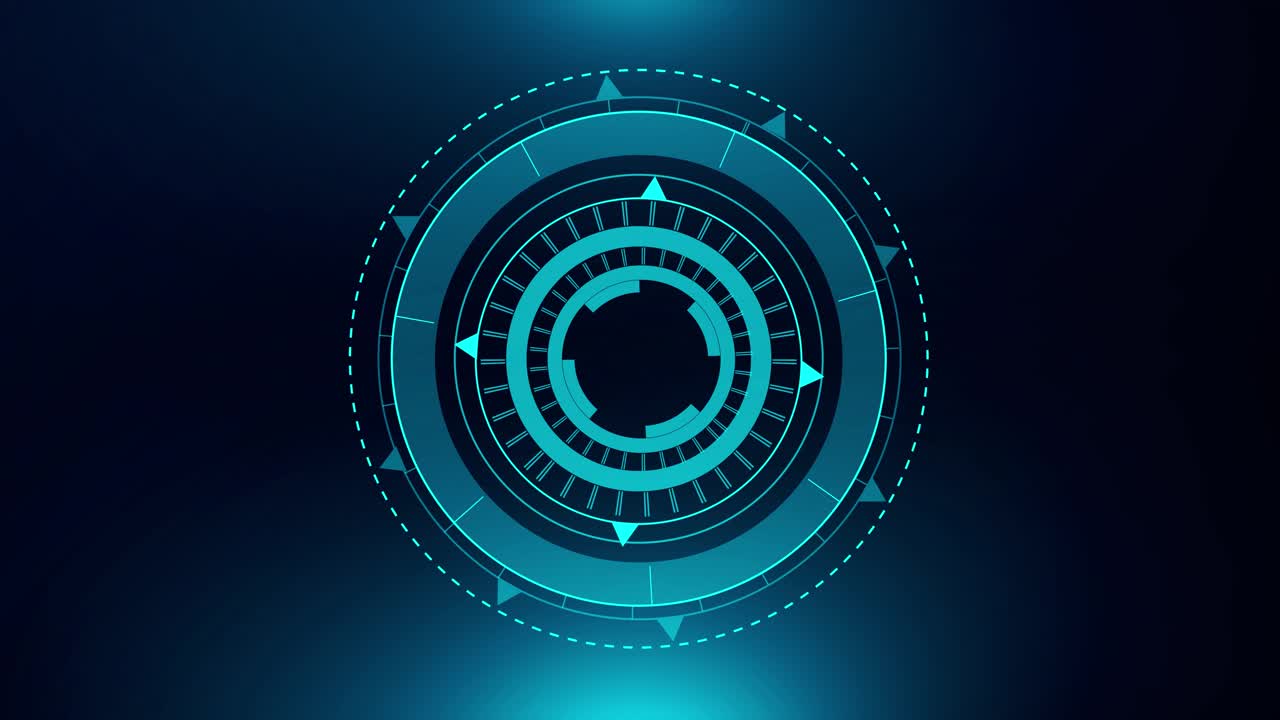 Futuristic tech future science fiction artificial intelligence circle hud head up display interface