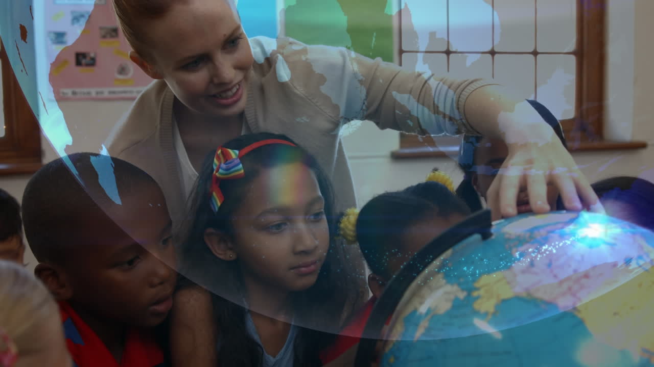 compuesto digital de niños en el aula