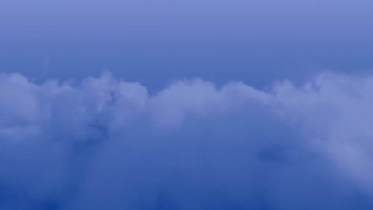 Animation of clouds on blue background