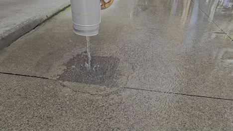 demineralized water drain valve control
