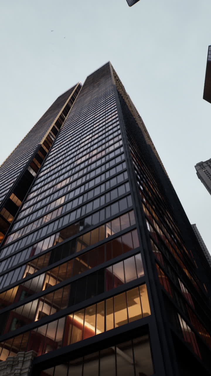 vista de ángulo bajo de un rascacielos moderno