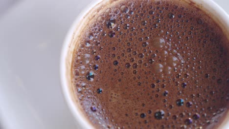 turkish coffee in a white cup