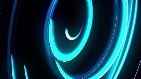 líneas de brillo giratorias en espiral abstractas, fondo generado por computadora, fondo de renderización 3d