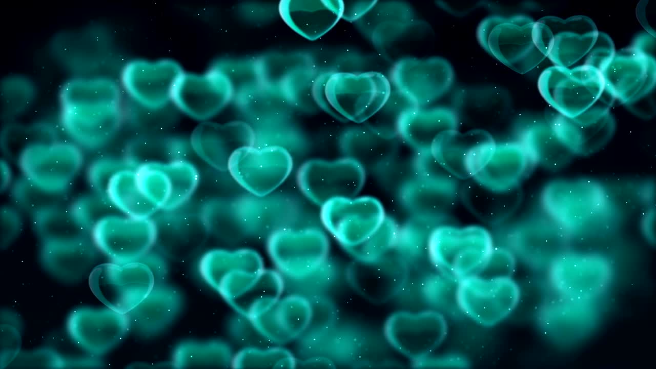4k мягкий зеленый фон сердца (loopable) запас видео
