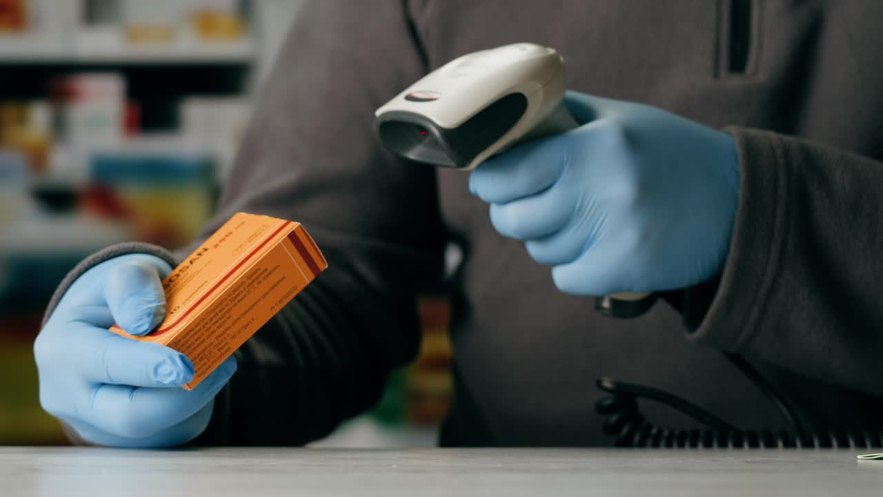 Scan qr code barcode payment buy electronic payment scan animation, postal post delivery service, tickets for events.