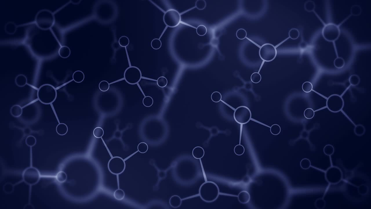 estructura molecular. tecnología de alta tecnología de la ingeniería genética. biología, genética, química. molécula en animación de bucle. concepto de tecnología médica.