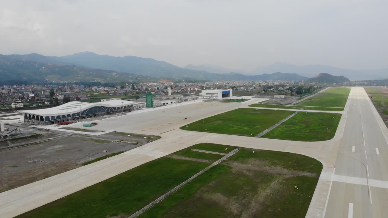 aerial view of Pokhara International airport