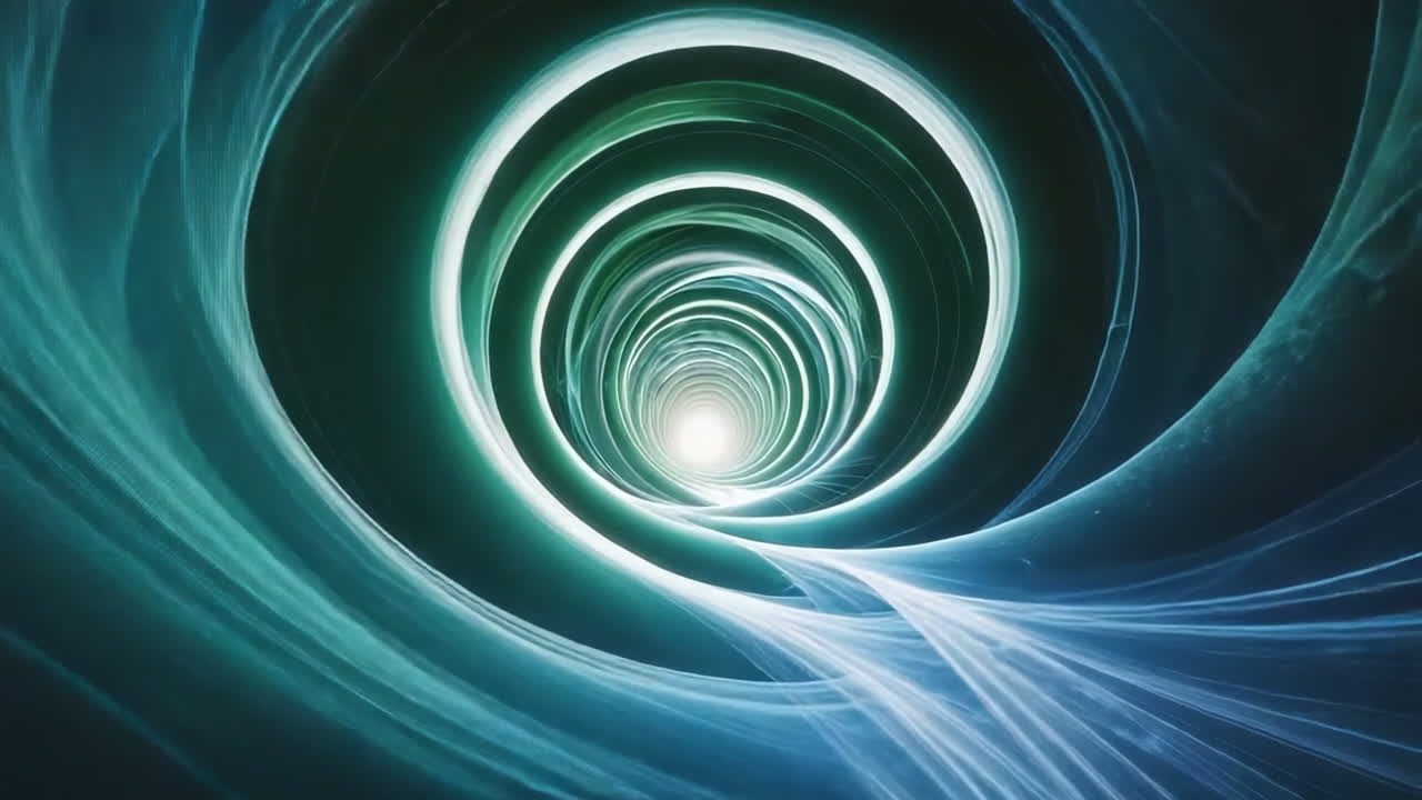 Abstract Glowing Light Tunnel Background
