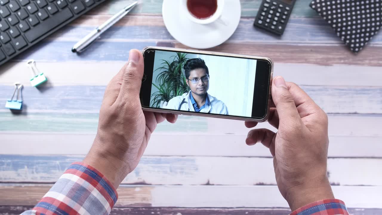 llamada de video con el médico