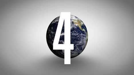 countdown animation over earth