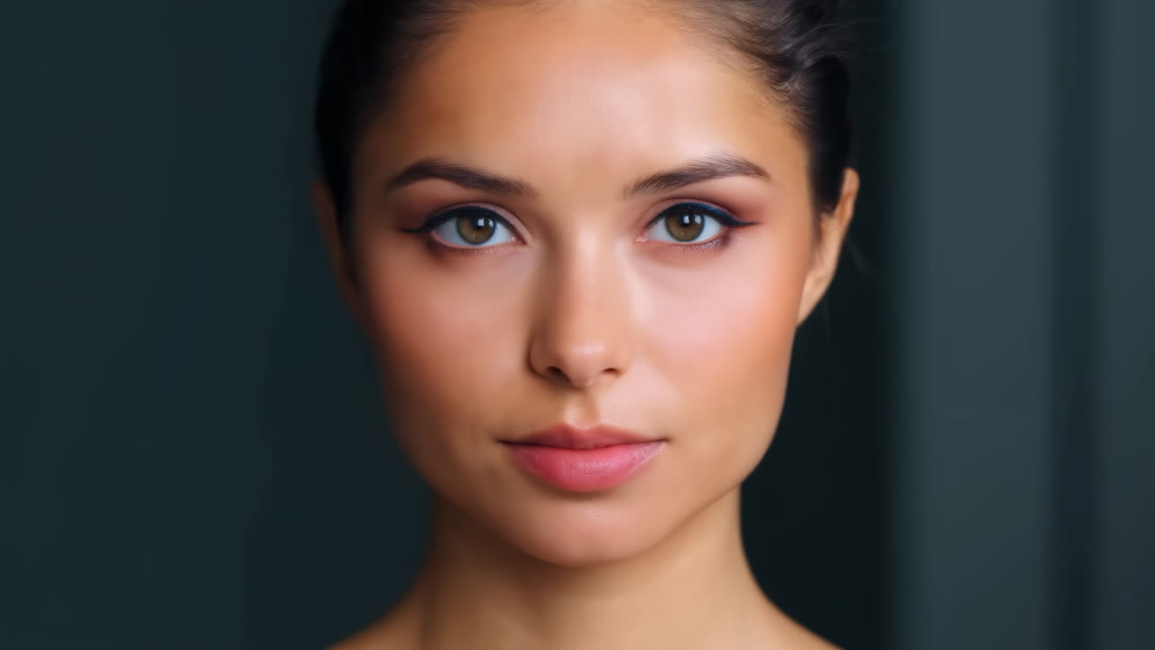 Woman's Face Distorted by Digital Glitch Effect