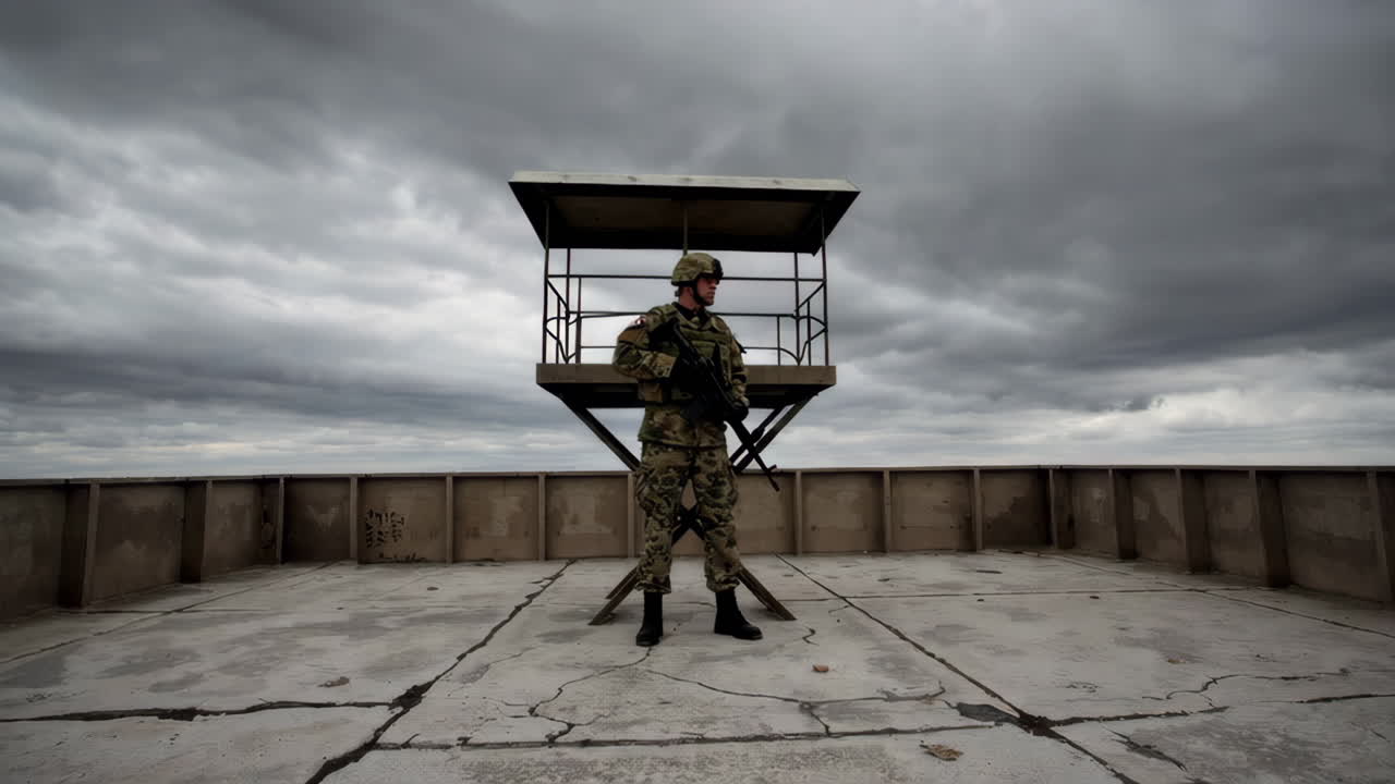 Soldier on Watchtower