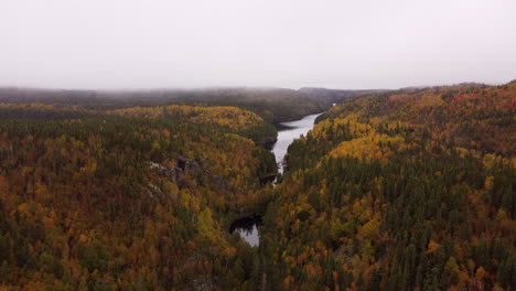 Drone-Aerial-view-of-Aiguebelle-National-Park-Fall